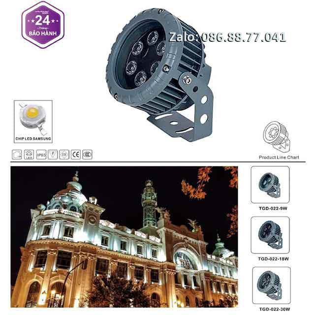 ĐÈN PHA LED TGD-022 27W 5 den-pha-led-am-san