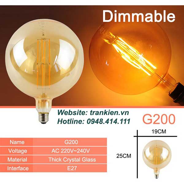 BÓNG ĐÈN TRANG TRÍ G200-8W 5 bong den trang tri led g200 8w