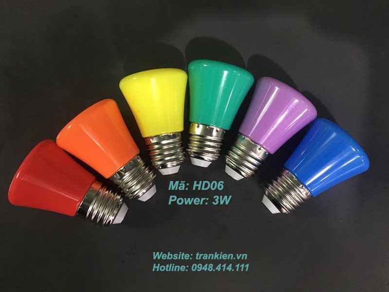 BÓNG ĐÈN LED MÀU 3W 6 bong-den-mau-3w