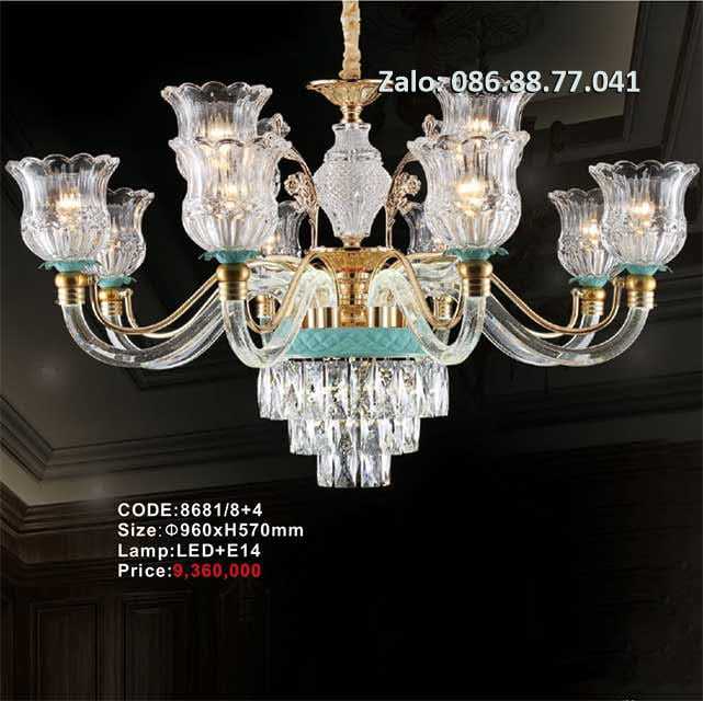 Đèn chùm pha lê nến 8681/8+4 5 den-chum-pha-le-nen-8681-84