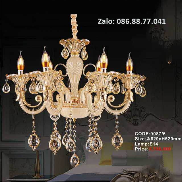 Đèn chùm pha lê nến 9087/6 5 den-chum-pha-le-nen-9087-6
