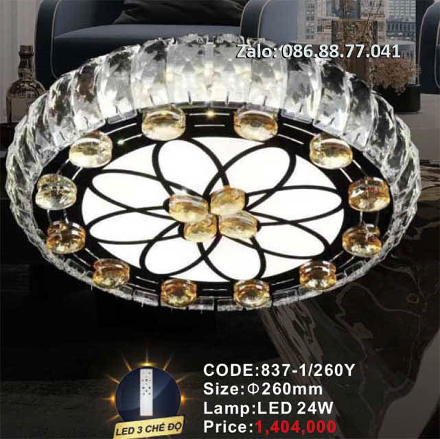 Đèn mâm Led ốp trần 837-1/260Y 6 den-mam-led-op-tran-837-1-260y