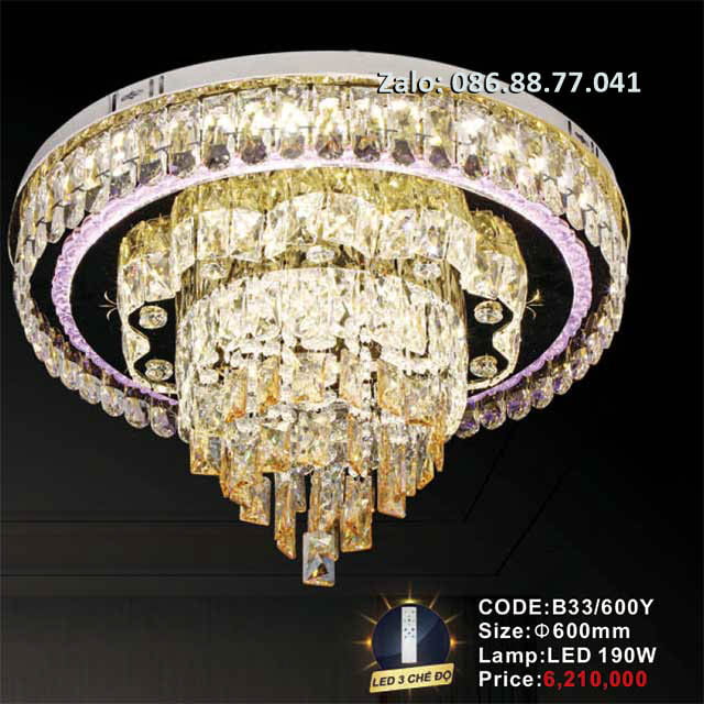 Đèn mâm Led ốp trần B33/600F 6 den-mam-led-op-tran-b33-600y
